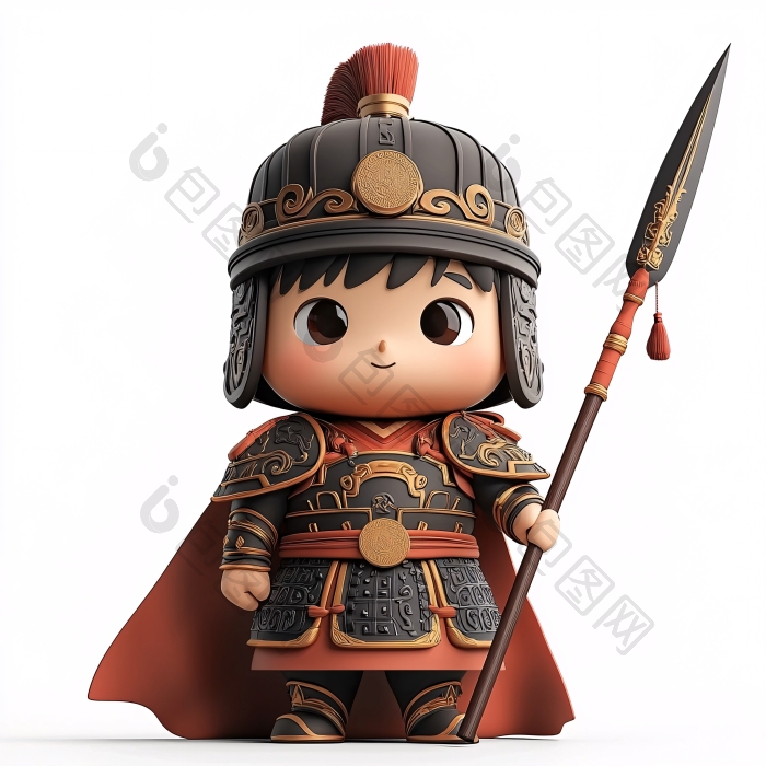 卡通古代武将古代盔甲图片-包图网企业站