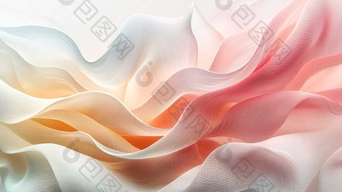 轻柔飘逸的彩色丝绸质感素材图片-包图网企业站