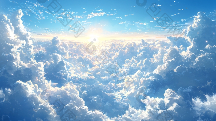 晴空万里白云朵朵图片素材图片-包图网企业站