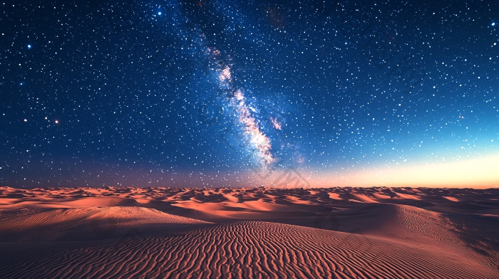 沙漠星空夜晚璀璨图片-包图网企业站