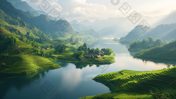 山水田园风光生态图片-包图网企业站