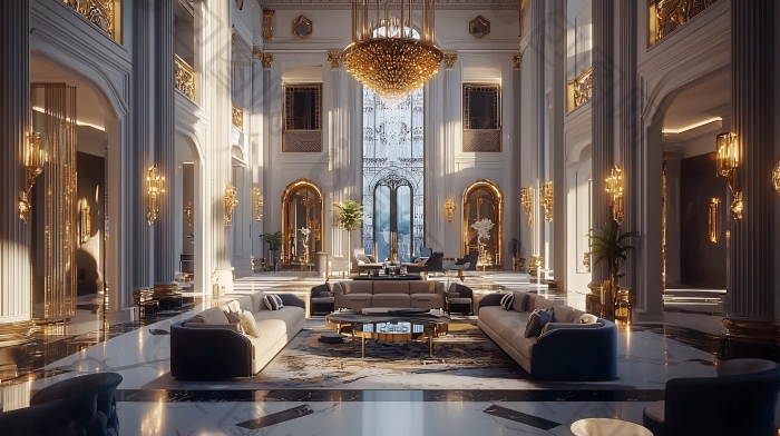奢华欧式宫殿大厅图片素材图片-包图网企业站