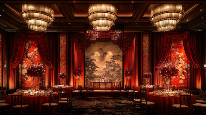 奢华中式婚礼宴会厅图片-包图网企业站