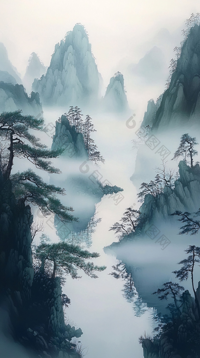 水墨山水画意境素材图片-包图网企业站