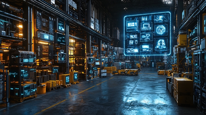 未来科技感仓库工业场景图片-包图网企业站