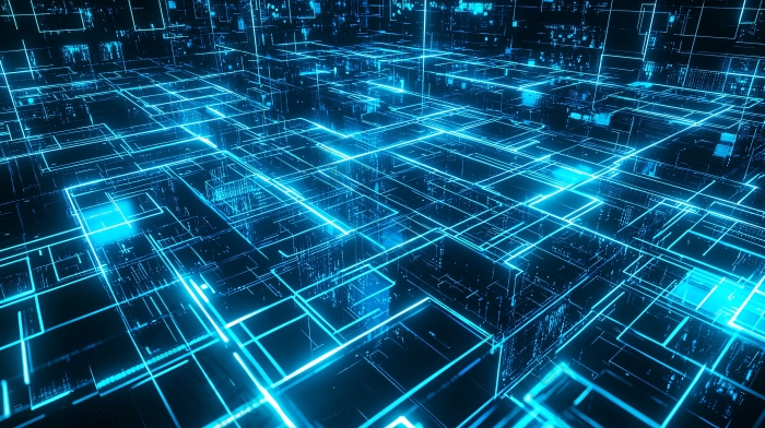 未来科技感蓝色线路图片-包图网企业站