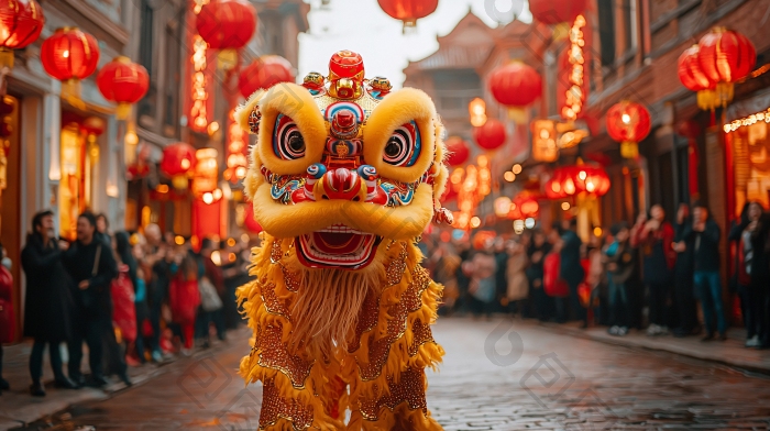 舞狮表演新年灯笼图片-包图网企业站