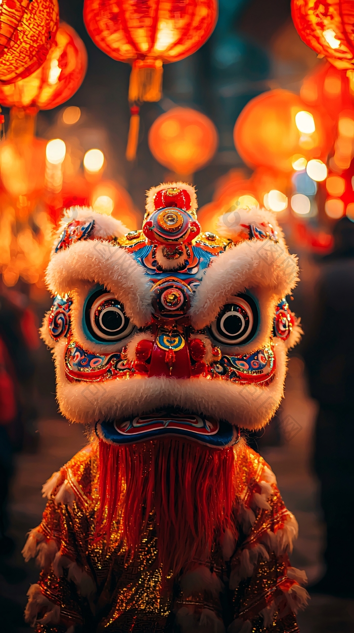 舞狮中国龙灯笼图片-包图网企业站