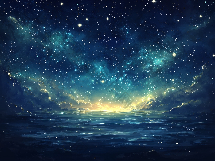 星空大海夜晚星空图片-包图网企业站