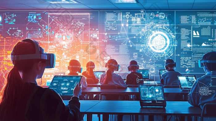 虚拟现实课堂教育科技图片-包图网企业站