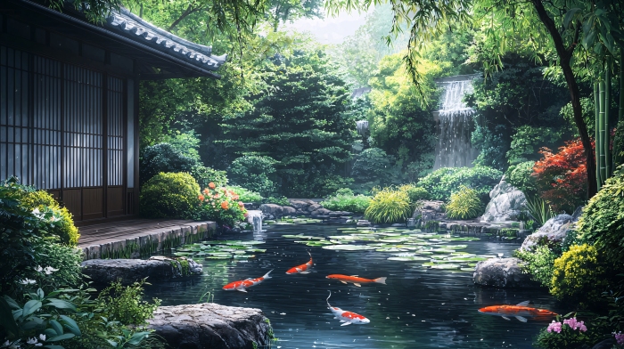 雨后日式庭院素材图片图片-包图网企业站