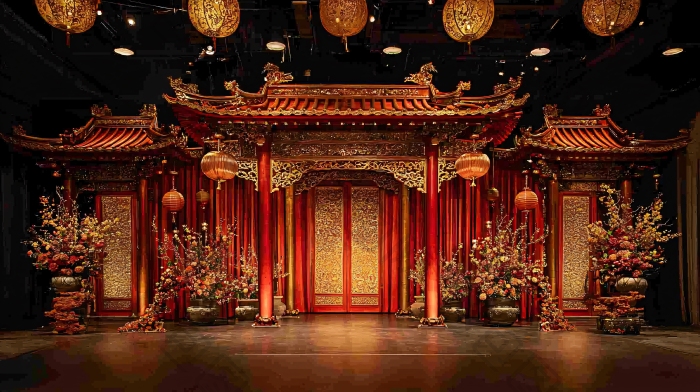 中式古典舞台背景图片-包图网企业站