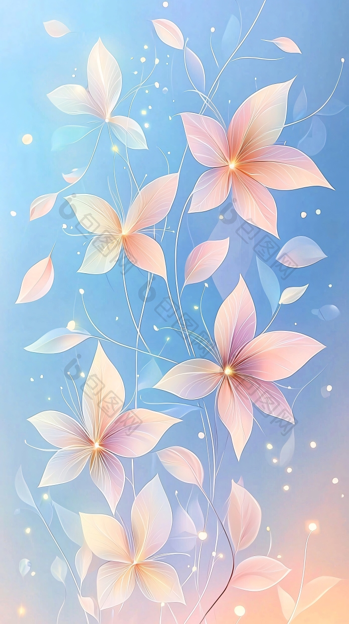 梦幻花朵背景图优雅图片-包图网企业站