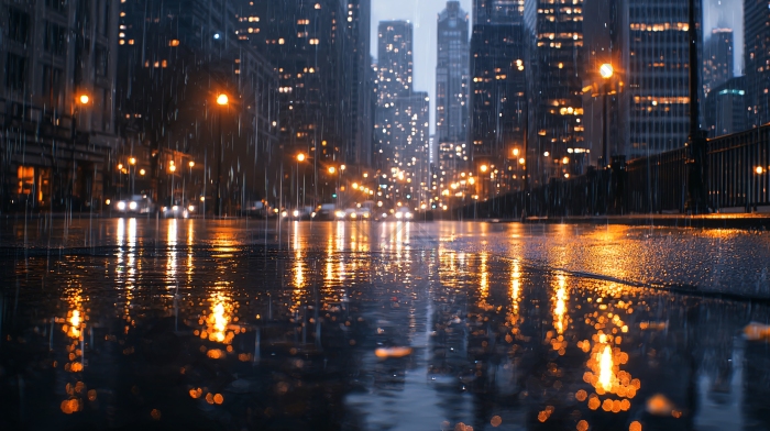 雨夜城市街景雨景图片-包图网企业站