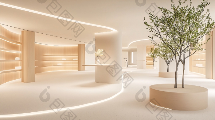 现代简约风格室内设计展示厅现代风格现代风图片-包图网企业站