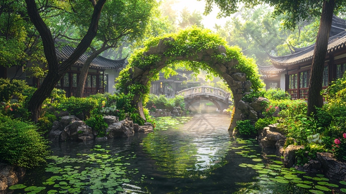 江南园林风景图图片-包图网企业站