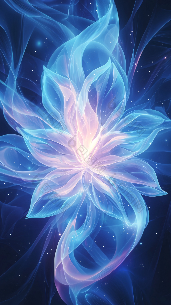 梦幻蓝色花朵背景图梦幻之境图片-包图网企业站