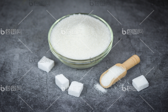 几种类型的白糖精制的糖和砂糖碳水蔗糖图片-包图网企业站
