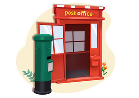 邮局邮筒信件邮政图片
