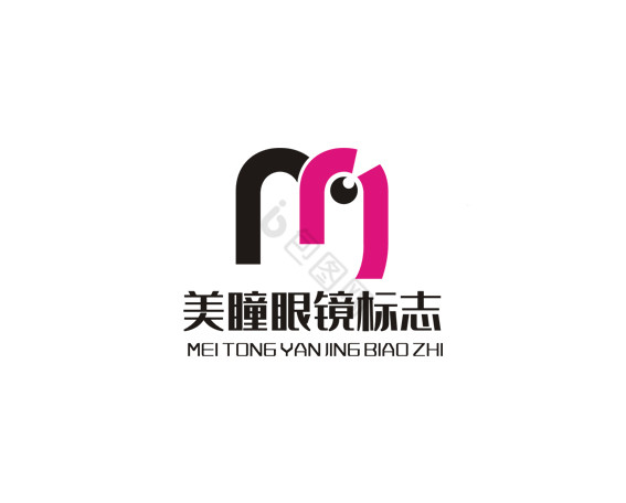 字母M美瞳LOGO标志VI图片