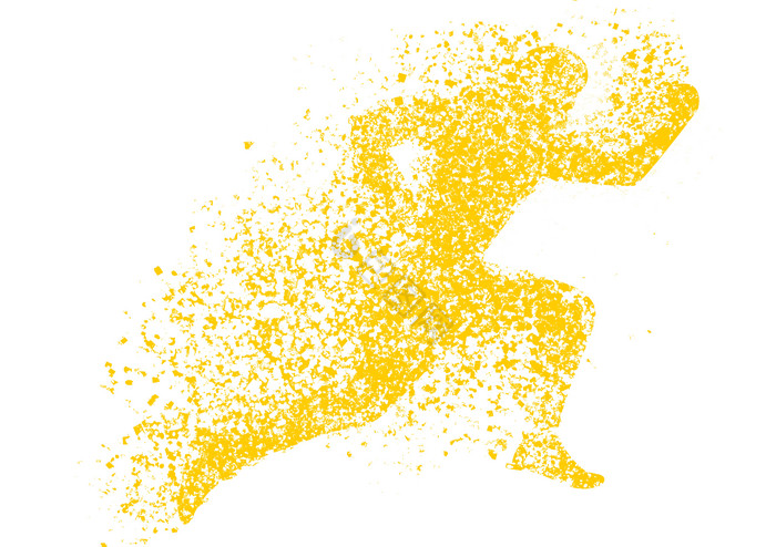 金色粒子人物奔跑图片