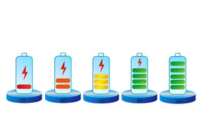 手机电池电量不足矢量元素