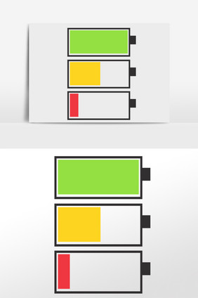 手绘充电电量格蓄电池插画