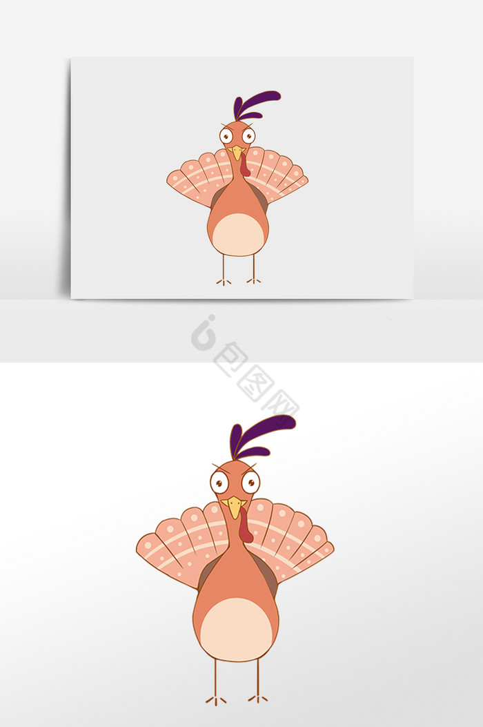 感恩节来了感恩节火鸡插画图片