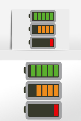 手绘充电电池电量显示图标