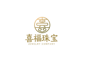 时尚大气喜字珠宝公司logoVI模板