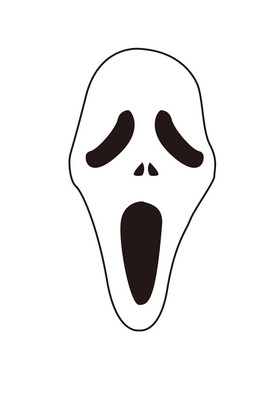 潮牌logo惊吓恐怖鬼屋剧本杀可怕logo黄蓝阴森可怕恐怖荒山野岭景插画