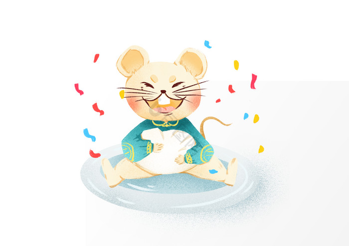 新年吃饺子的老鼠形象图片