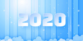 梦幻唯美冬季简约2020飘雪闪亮背景