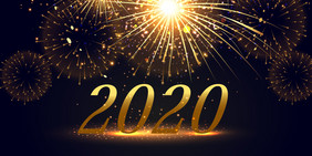 2020金色璀璨梦幻元旦年会庆典背景