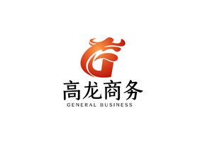 大气时尚龙型G字母商务logoVI模板