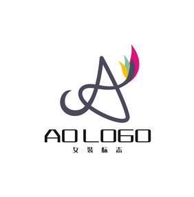 女装字母A羽毛LOGO标志VI