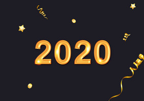 2020立体金色字体设计