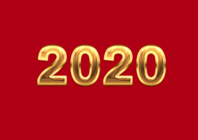 金色创意2020数字文字设计