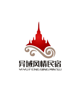 异域风情民宿旅游LOGO标志VI