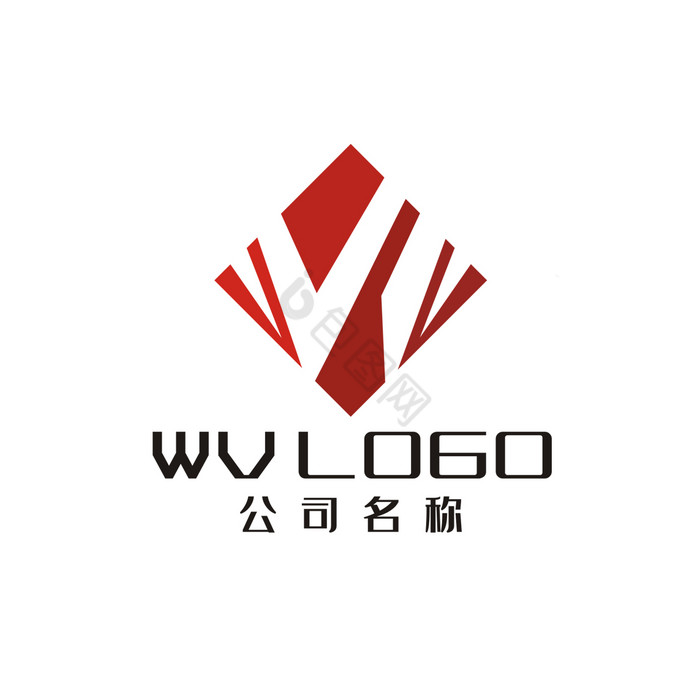 字母W刀具LOGO标志VI图片