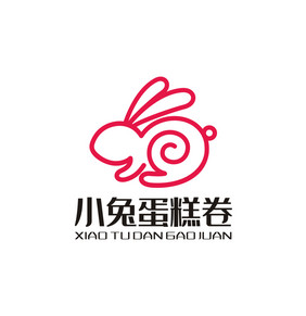 小兔子蛋卷甜品店蛋糕店LOGO标志VI