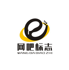 网吧网咖鼠标字母E LOGO标志VI