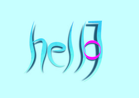 创意hello 11月艺术字设计