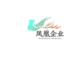 大气简约凤凰图形商务logoVI模板