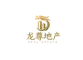 简约高端龙型建筑地产logoVI模板