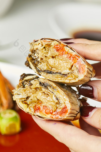 蟹黄蟹膏熟醉蟹螃蟹片