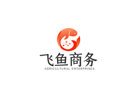 大气简约鱼图形商务科技logoVI模板