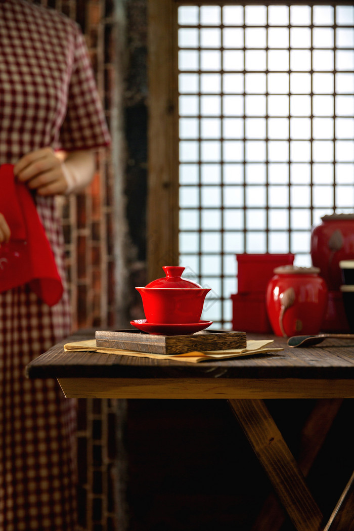 中国红茶具摄影图片