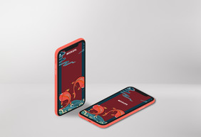 站立平躺手机app展示手机端电子产品样机