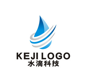 水滴快递科技公司净化冰LOGO标志VI